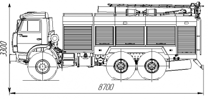 Автоцистерна пожарная  АЦ-7,0-40 (КАМАЗ-65115 )