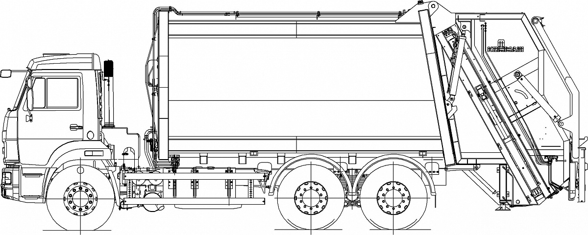 Мусоровоз с задней загрузкой КО-427-80 (шасси КАМАЗ-65115-3081-23 (А4) 6х4)